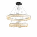 Підвісна люстра D-80+60 cm Led 42W 3000K-6000K Clear+Black Ice 260218-100007530