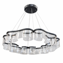 Підвісні люстри D-61 cm / D-81 cm Led 3000K-6000K Black Aurora 260936-100008912