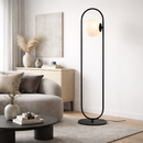 Торшер чорний Е14 H-130 cm Black+White Bollo 260263-100007532