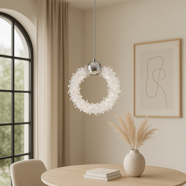 Підвісний світильник D-25cm Led 25W 3000K 4000K 6000K Chrome Luxury Alice 250876-100005785