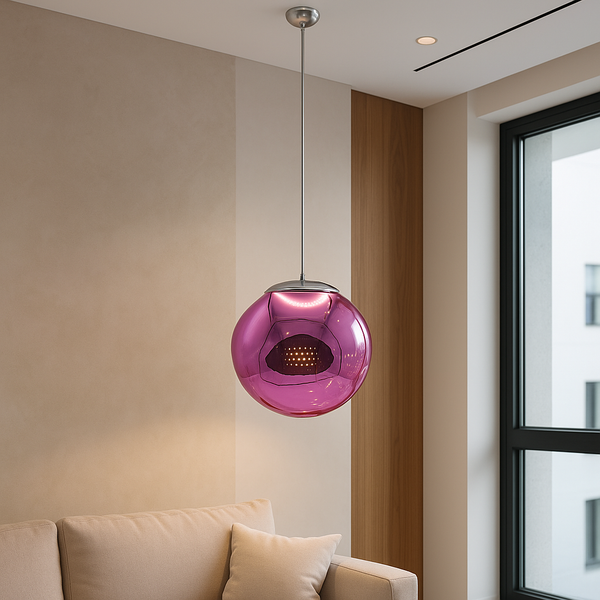 Підвісні світильники рожевий вишня H-max 120 cm E27 D-18 / D-28 / D-38 cm Pink  Melt plasm 250122-100004064