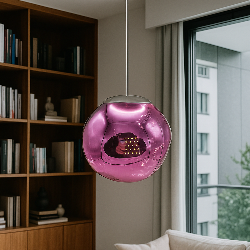 Підвісні світильники рожевий вишня H-max 120 cm E27 D-18 / D-28 / D-38 cm Pink  Melt plasm 250122-100004064
