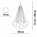Підвісна люстра D-50 cm E27 Gold+White Pumpo 260866-100008658