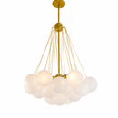 Підвісна люстра D-50 cm E27 Gold+White Pumpo 260866-100008658