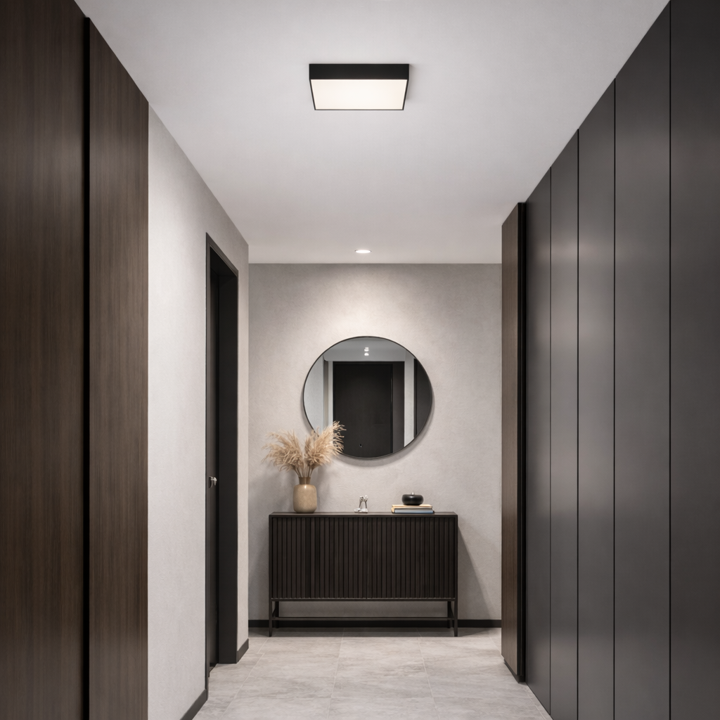 Стельові світильники чорні L-9 cm/ 12 cm/ 15.6 cm H-2.6 cm Led 5000K Black Basic Square 260164-100007174