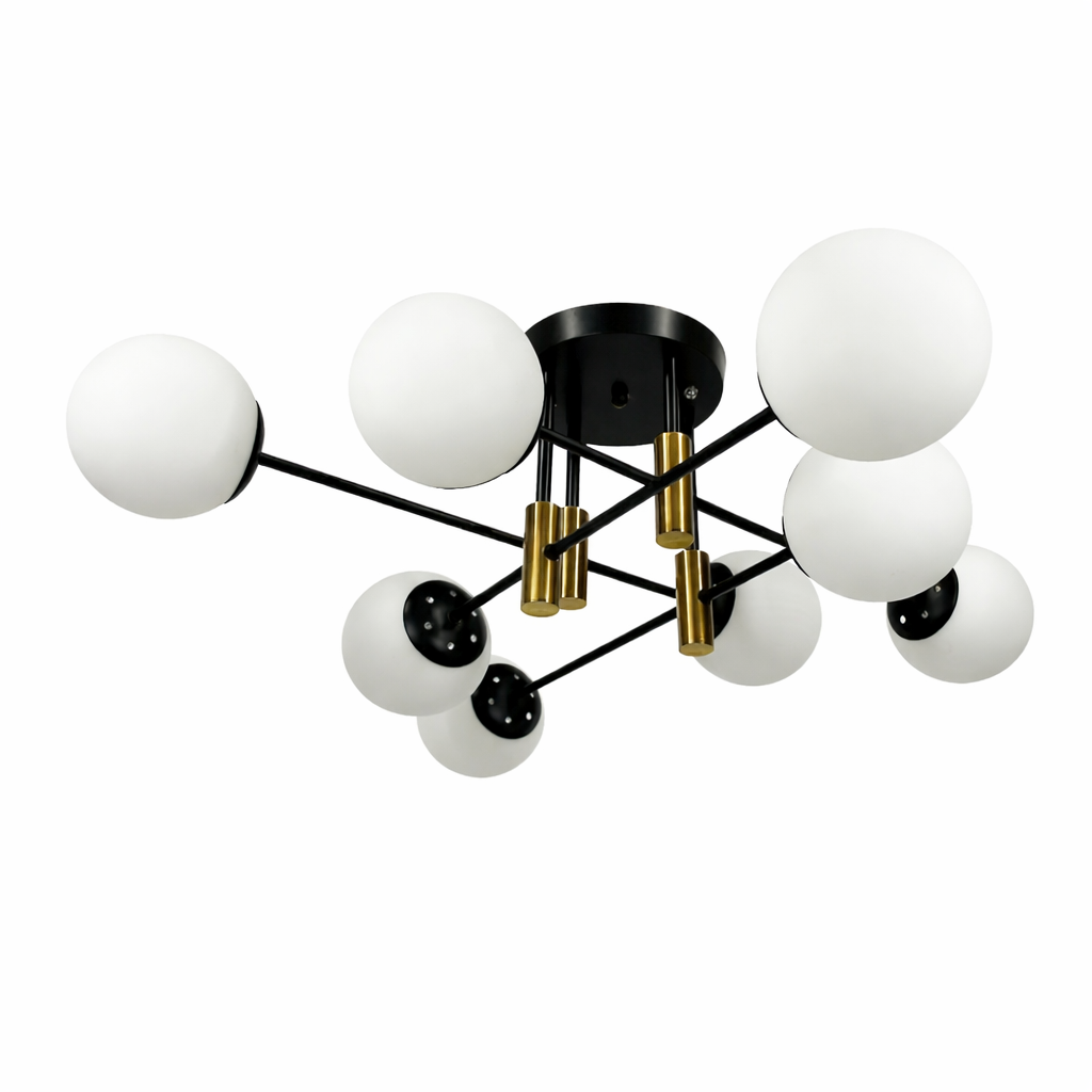Люстри чорні з білими плафонами D-65 cm / D-80 cm E27 Black Modo 260118-100007178