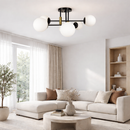 Люстри чорні з білими плафонами D-65 cm / D-80 cm E27 Black Modo 260118-100007178