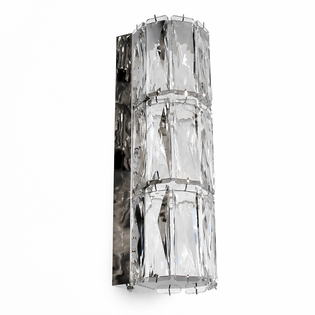 Бра настінні срібні Crystal Shine 4000К H-30 cm / H-40 cm Led 11W / 14W Сяйво Chrome 260135-100007183