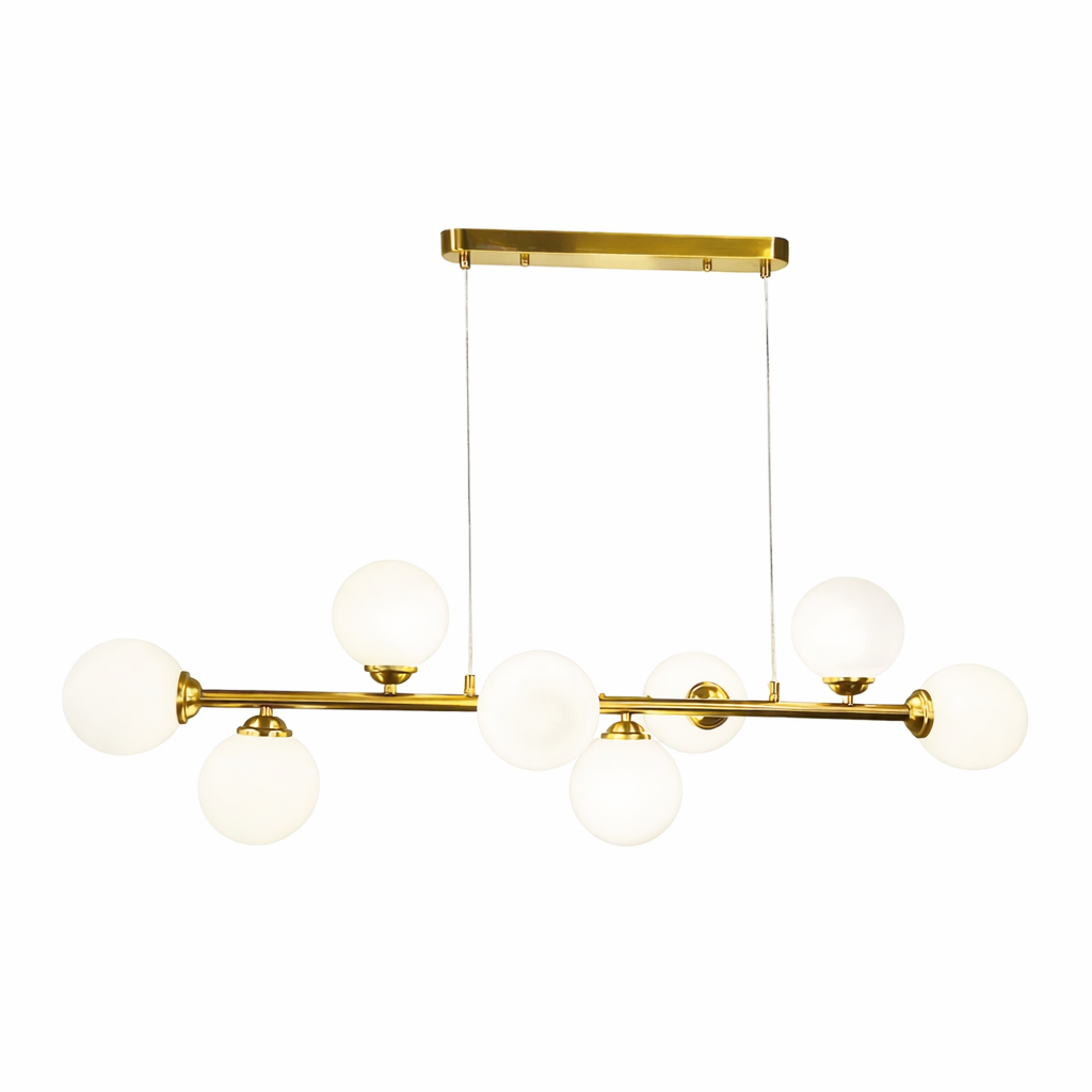 Підвісна люстра золота L-100 cm G9*8 Gold+White Modo 260118-100007186