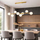 Підвісна люстра золота L-100 cm G9*8 Gold+White Modo 260118-100007186