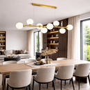 Підвісна люстра золота L-100 cm G9*8 Gold+White Modo 260118-100007186