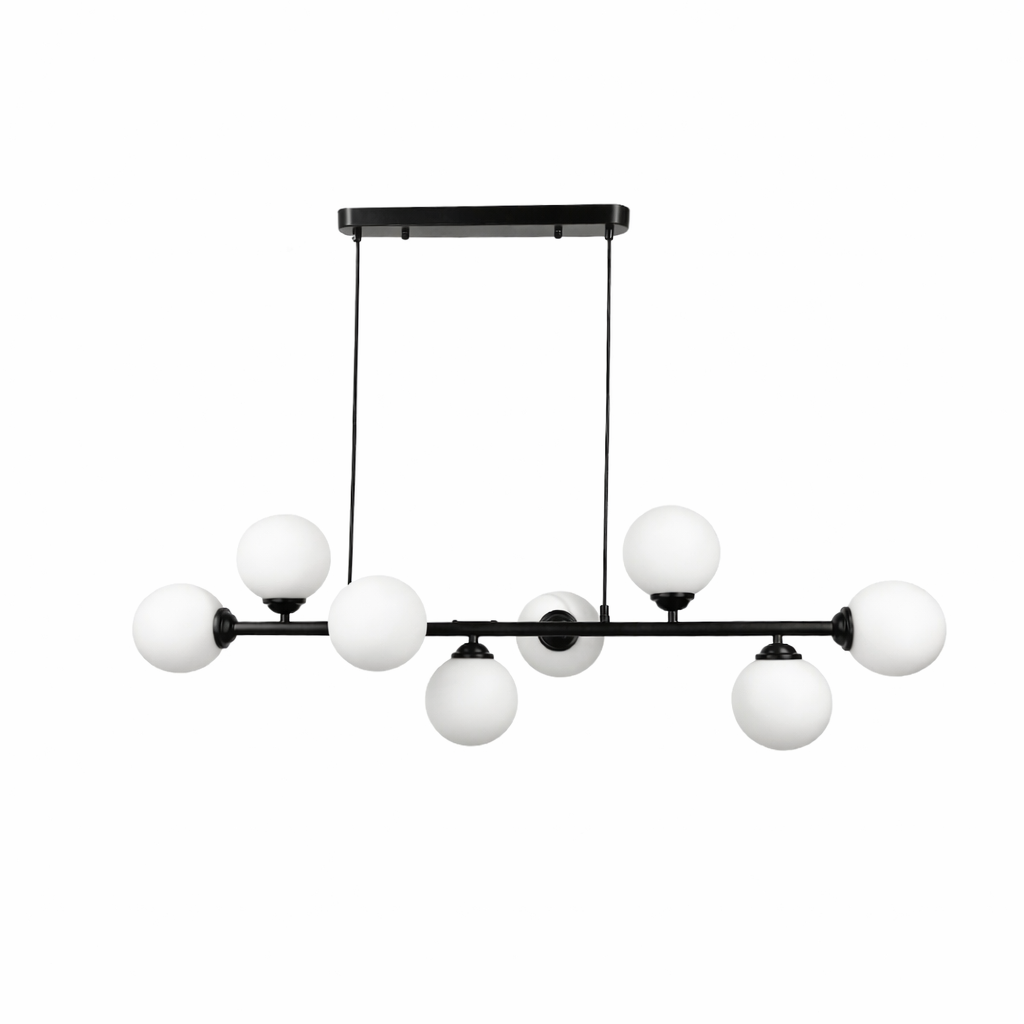 Підвісна люстра чорна L-100 cm G9*8 Black+White Modo 260118-100007187