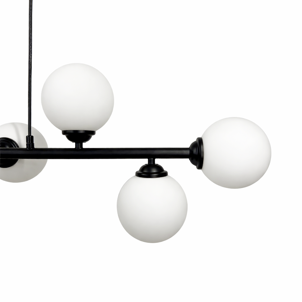 Підвісна люстра чорна L-100 cm G9*8 Black+White Modo 260118-100007187