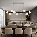 Підвісна люстра чорна L-100 cm G9*8 Black+White Modo 260118-100007187