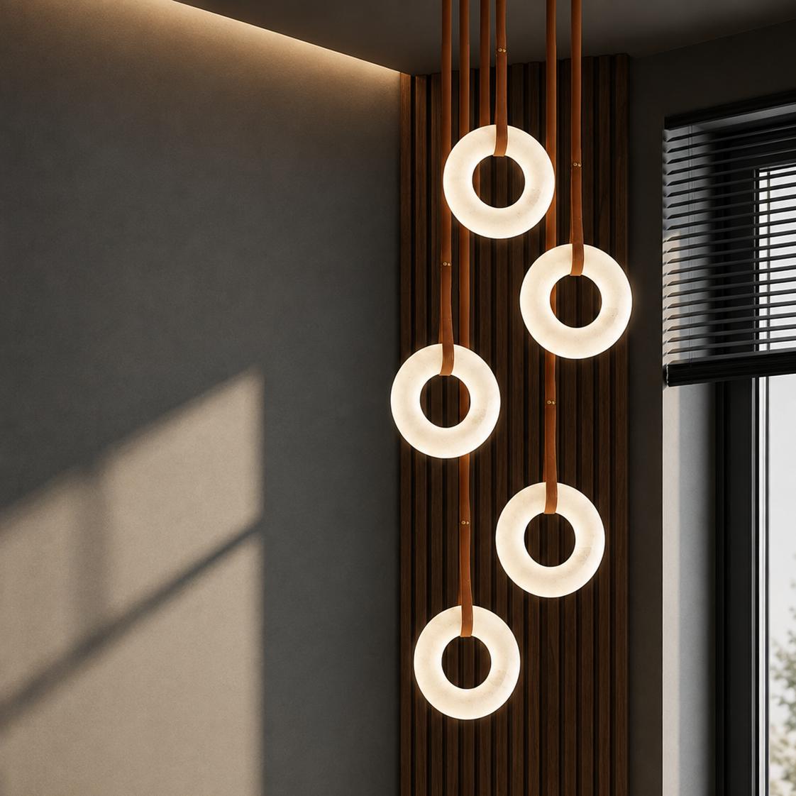 Підвісні світильники D-30 cm / D-40 cm Led Brown+White Bubbles 260818-100008660