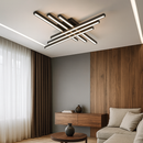 Стельова люстра чорна з пультом керування L-80 cm Led 110W Black Line Geometry 250960-100005891