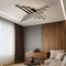 Стельова люстра чорна з пультом керування L-80 cm Led 110W Black Line Geometry 250960-100005891