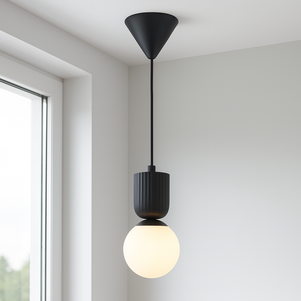 Підвісна люстра чорна модерн E14 Black Mushroom 250709-100005395