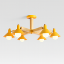 Люстра жовта з дерева H-34 cm D-84 cm E27 Wood+Yellow Identity 250977-100005896