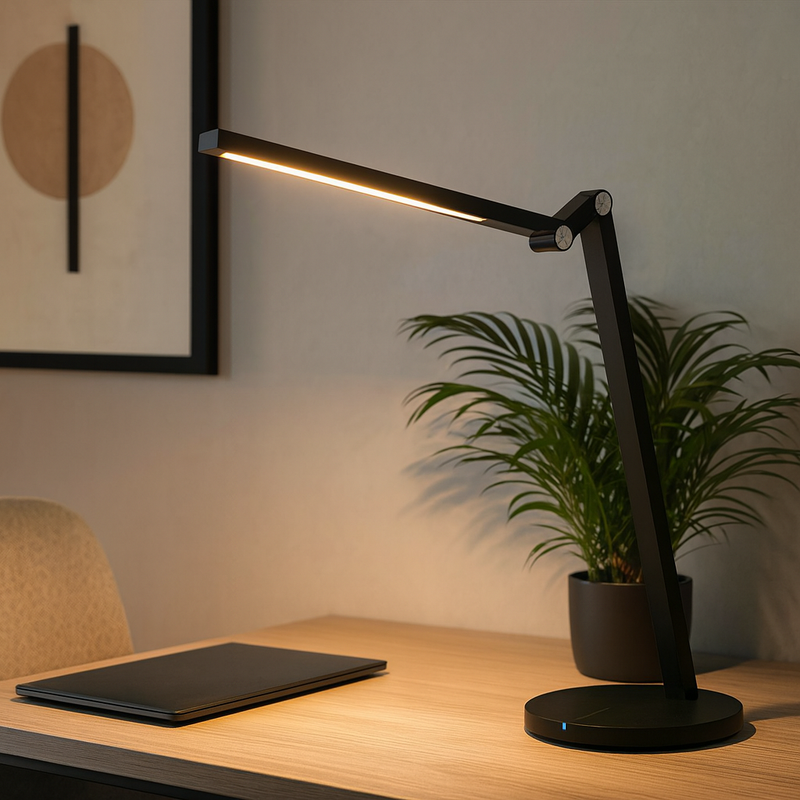 Настільна лампа чорна світлодіодна Led 8W Black Parker 250960-100005903