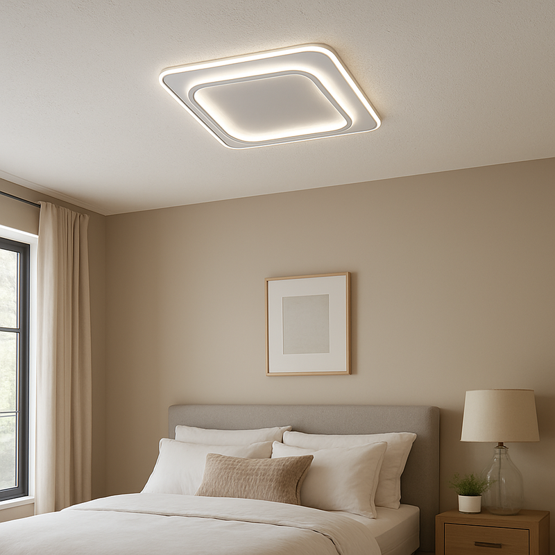Світлодіодна біла подвійна квадратна ультратонка стельова люстра L-45 cm Led 85W White Dual 250875-100005724