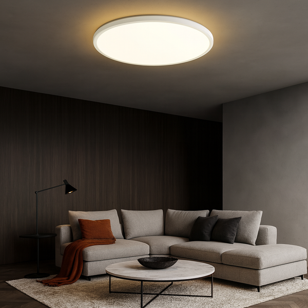 Ультратонкі стельові люстри білі світлодіодні IP54 D-30 cm/ D-50 cm Led 44W White Slim 250854-100005730