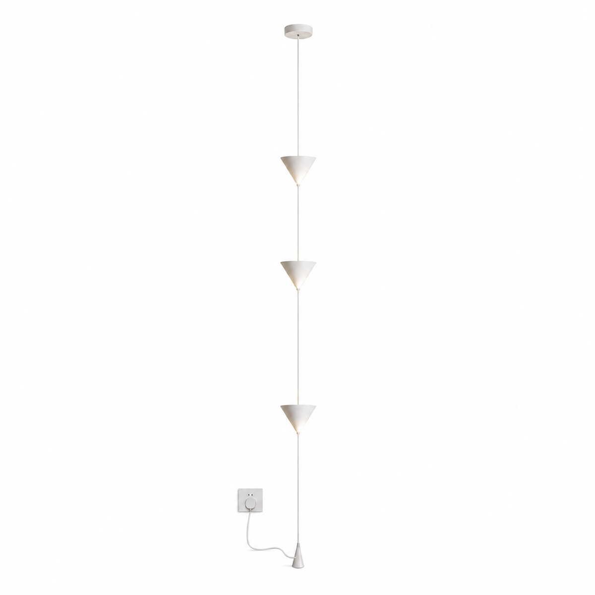 Торшер білий L-350 cm Led 18W White Cone 260658-100008301