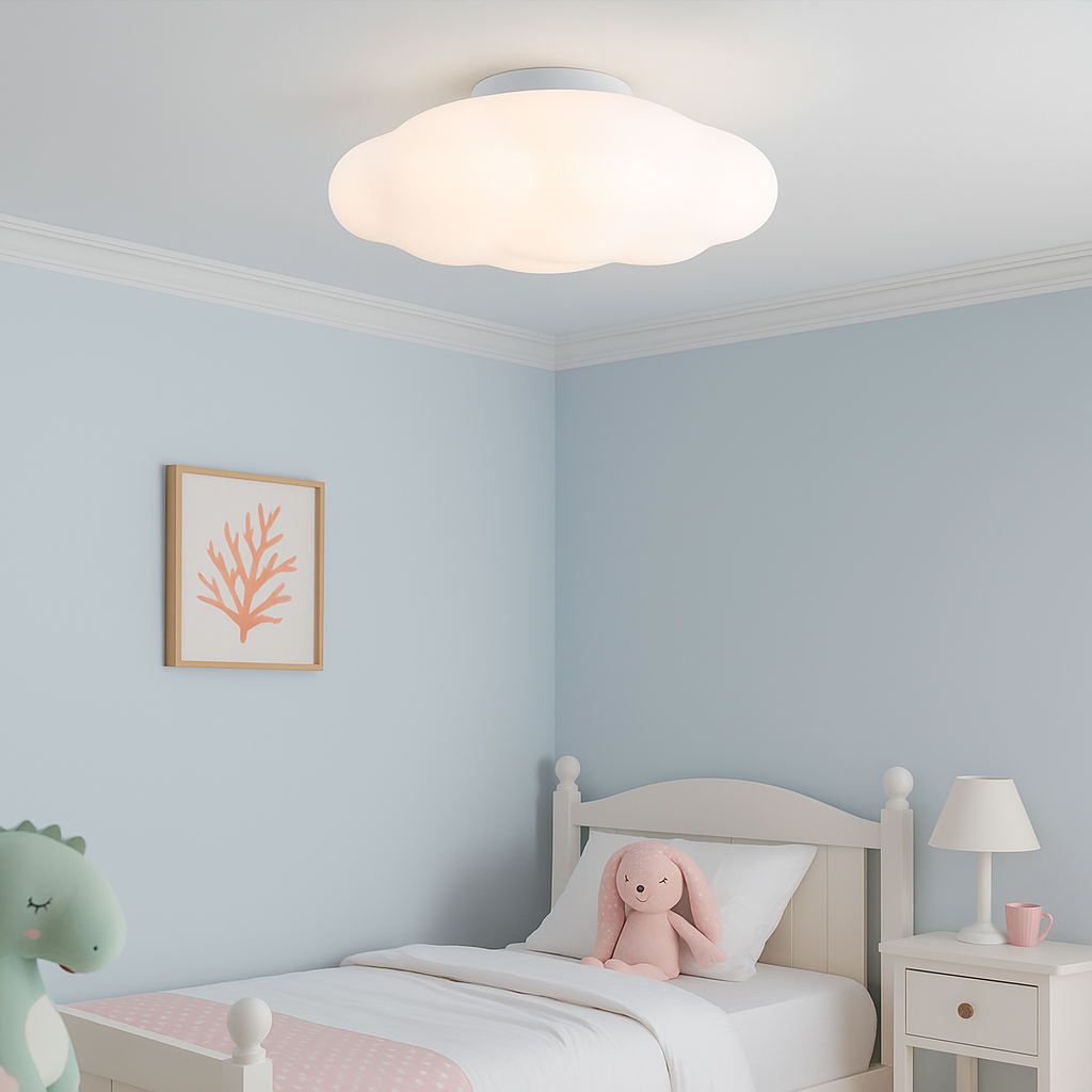 Люстра стельова біла хмарка L-30 / 45 / 55 cm хмара в дитячу кімнату Led White Cloud 250631-100005293