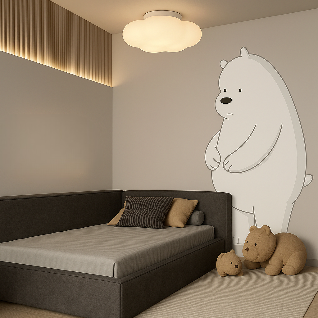 Люстра стельова біла хмарка L-30 / 45 / 55 cm хмара в дитячу кімнату Led White Cloud 250631-100005293