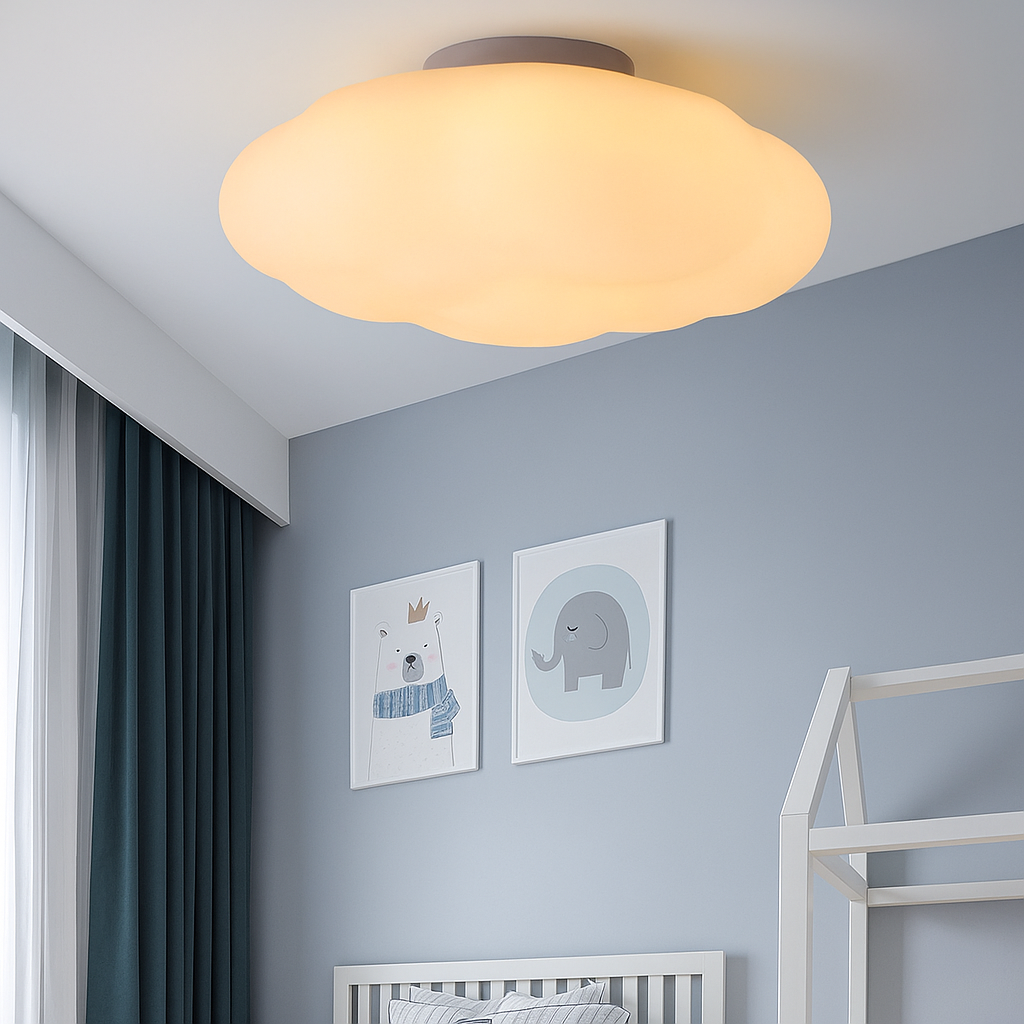 Люстра стельова біла хмарка L-30 / 45 / 55 cm хмара в дитячу кімнату Led White Cloud 250631-100005293