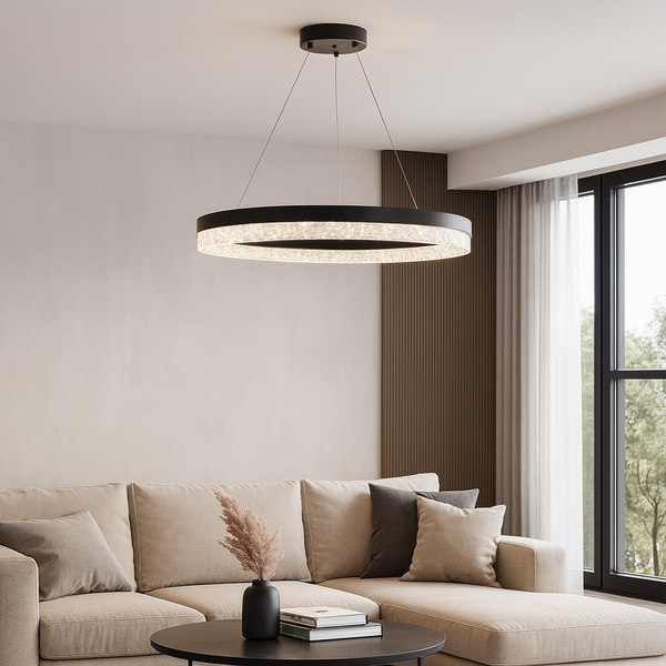 Підвісна люстра чорна D-60 cm Led 75W Black Ice 251088-100006351