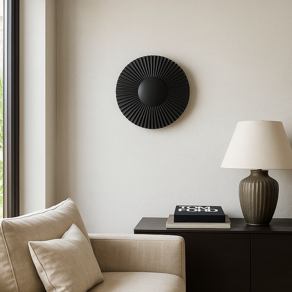 Настінний світильник чорний D-16 cm Led 12W 3400K Black Sunrise Gofre 251053-100006353
