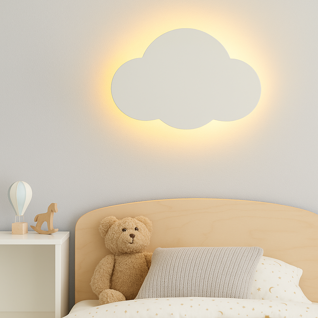 Дитяче настінне бра, біла хмарка в дитячу кімнату H-27 cm L-38 cm G9 White Cloud 250640-100005305