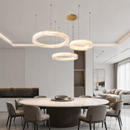 Підвісна люстра золота D-80+60+40 cm Led 3000K-6000K Gold Imitation Marble 260818-100008664
