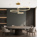 Підвісні люстри золоті D-60+50+40 cm / D-80+60+40 cm Led 3000K-6000K Gold Rings 260818-100008665