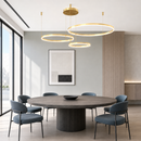 Підвісні люстри золоті D-60+50+40 cm / D-80+60+40 cm Led 3000K-6000K Gold Rings 260818-100008665