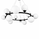 Підвісна люстра чорна D-57 cm G9*12 Black+White Faro Bollo 260118-100007190