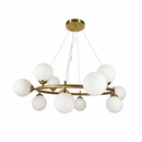 Підвісна люстра золота D-57 cm G9*12 Gold+White Faro Bollo 260118-100007191
