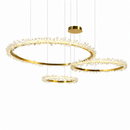 Підвісна люстра з кільцями золота D-80+60+40 cm Led 3000K-6000K Gold Petals 260288-100007523