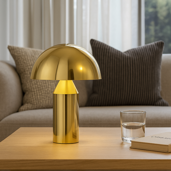 Настільна лампа золота, світильник гриб H-36 cm E14 Gold Bullet 250730-100005551