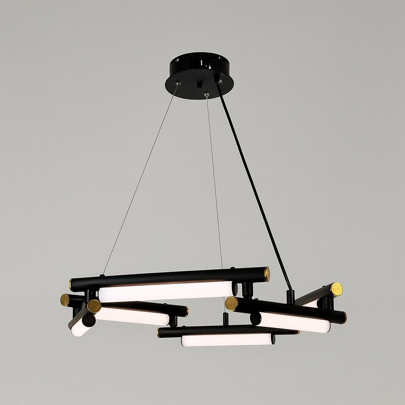 Підвісна люстра чорна D-65 cm Led 16W Black Pulse 251018-100006374