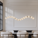 Підвісна люстра з білими перлинами L-100 cm Led 14W White Pearls 251018-100006377