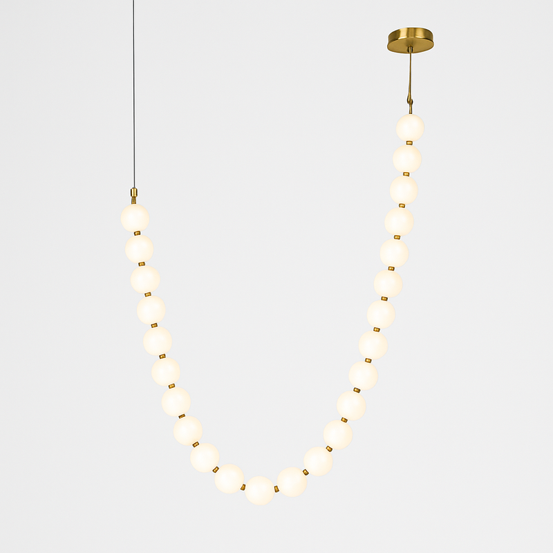 Підвісна люстра з білими перлинами L-270 cm Led 36W White Pearls 251018-100006378