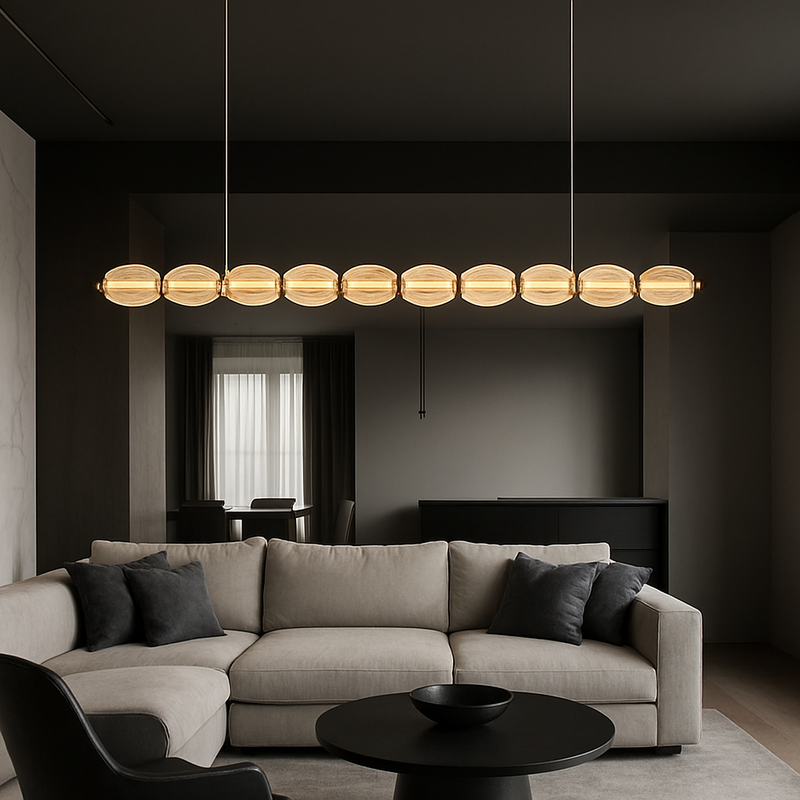 Підвісна люстра з білими перлинами L-120 cm Led 16W White Pearls 251018-100006379