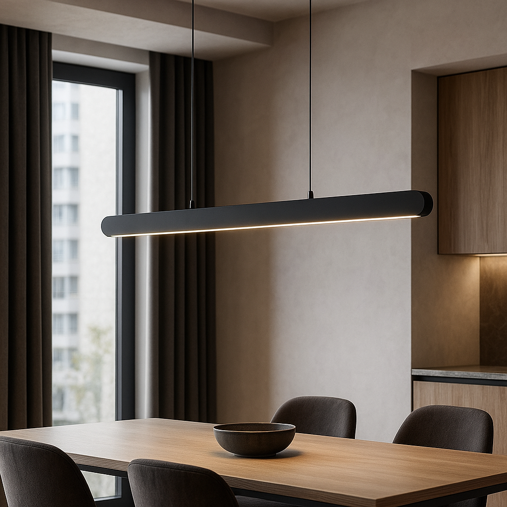 Підвісна люстра чорна L-120 cm Led 14W 4000K Black Line 251018-100006381