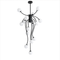 Люстра чорна з білими матовими плафонами H-150 cm W-70 cm  G9*15 Octopus Black+White 250719-100005566