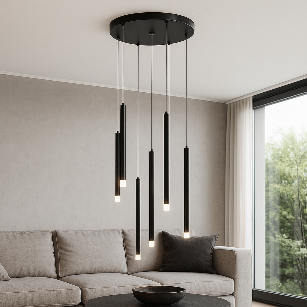 Каскадний світильник чорний D-40 cm Led 20W Black Cascade 251019-100006382