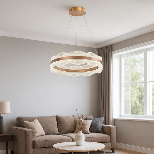 Підвісні люстри кавові D-40 cm / D-60 cm / D-80 cm Led Coffee Ice Glamour 251022-100006386