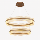 Підвісна подвійна люстра кавова D-40+60 cm Led Coffee Ice Glamour 251022-100006387