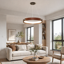 Підвісна люстра D-48 cm Led 48W 3000K-5000K Black+Wood Cowboy 260422-100007802